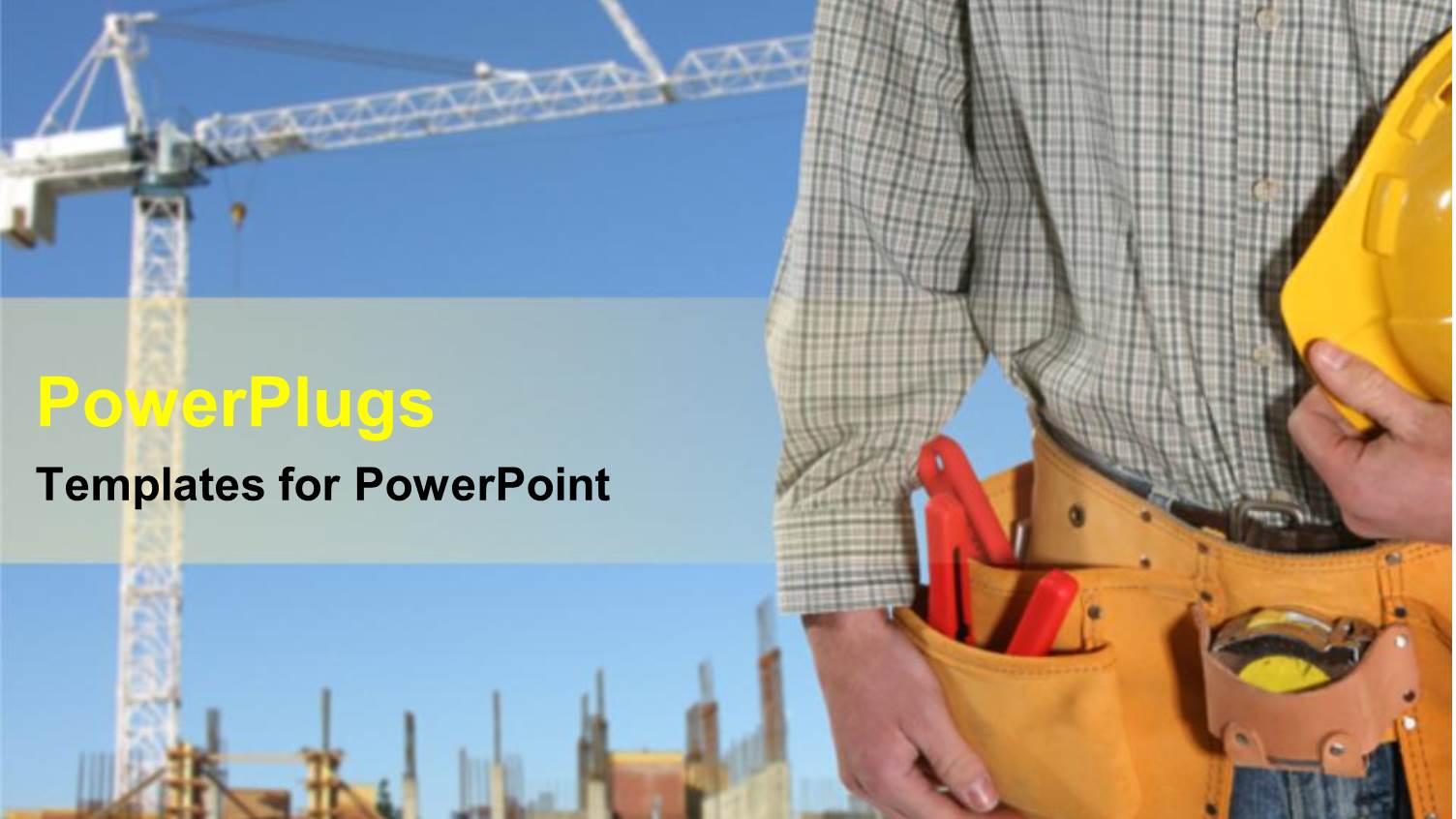 a Worker on a Construction Site with all the Necessary Tools Needed