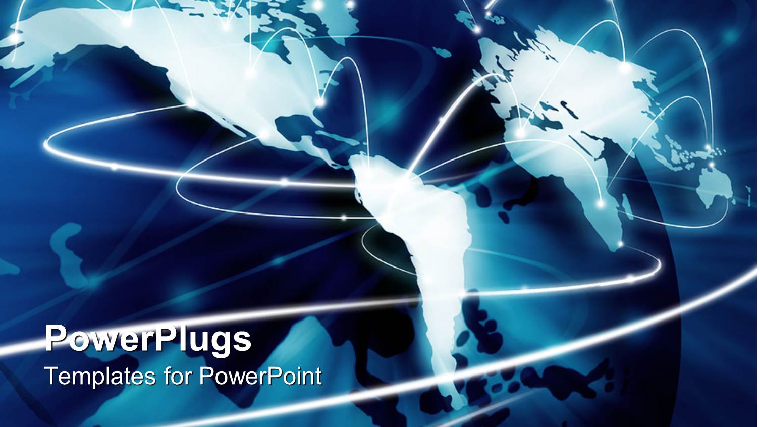 World Map Showing Lines of Internet Communication