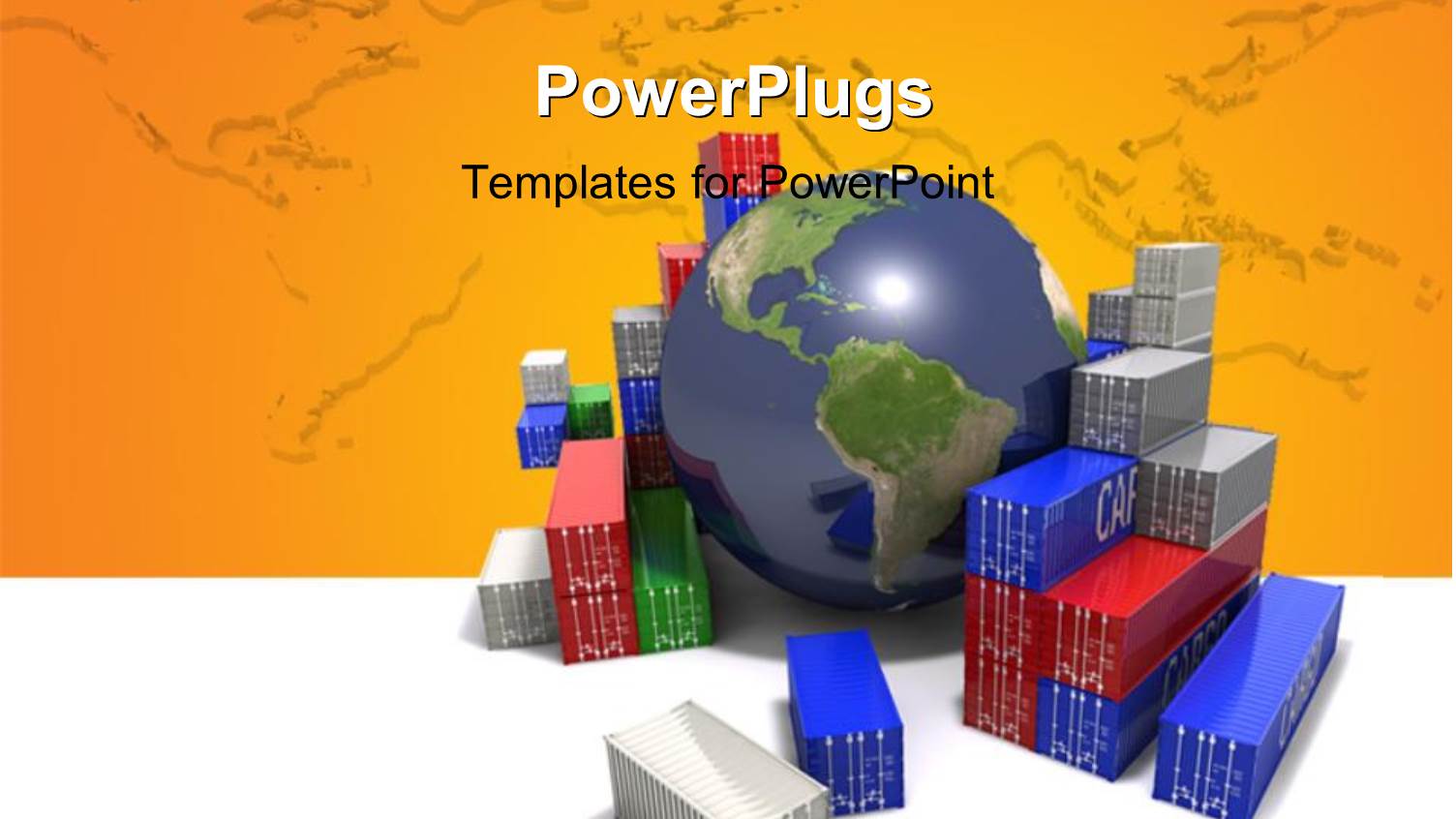 World Trade Concept - Globe Surrounded by Shipping Containers