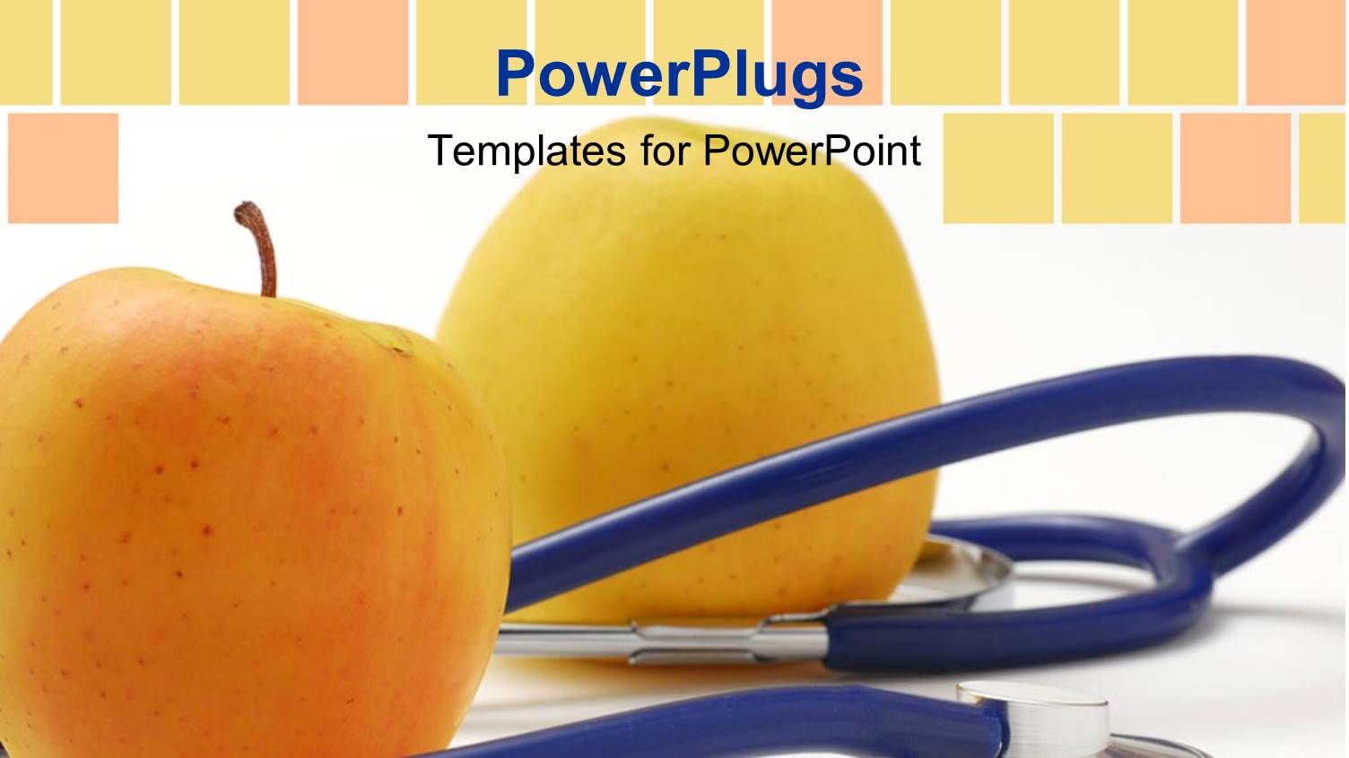 Yellow Apples and Blue Stethoscope, Nutrition, Medicine, Healthy Eating, Health