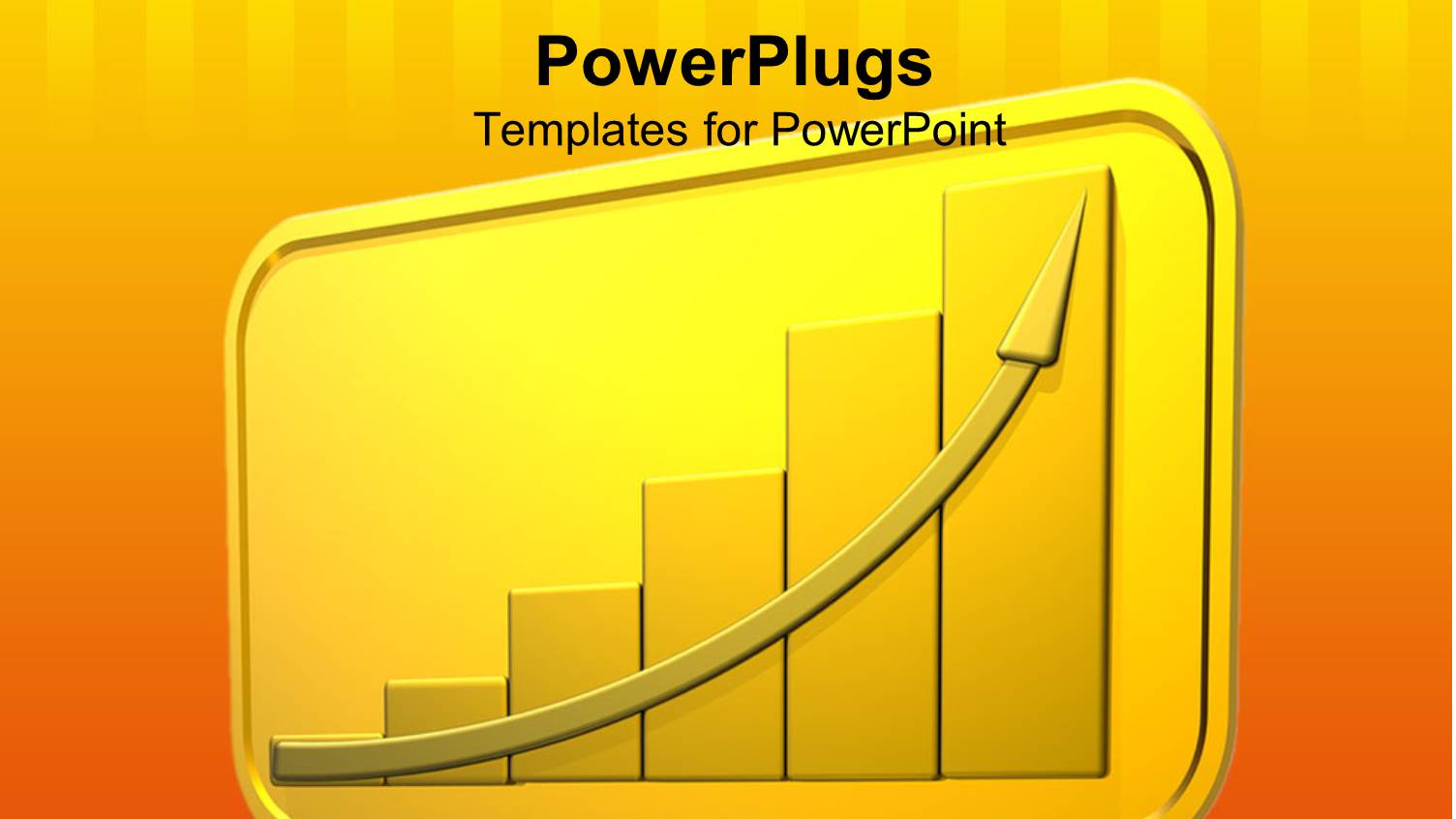 Yellow Colored Bar Chart with an Ascending on a Yellow Background