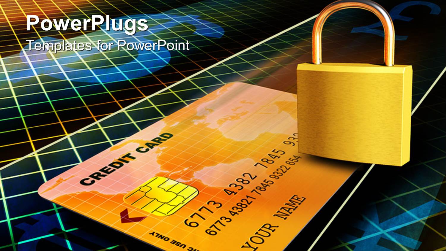 Yellow Credit Card with 3D Yellow Locket on it