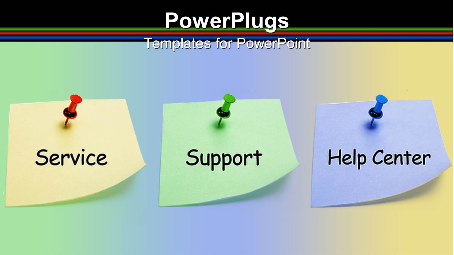 Yellow, Green and Blue Post it Notes Pinned to a Bulletin Board