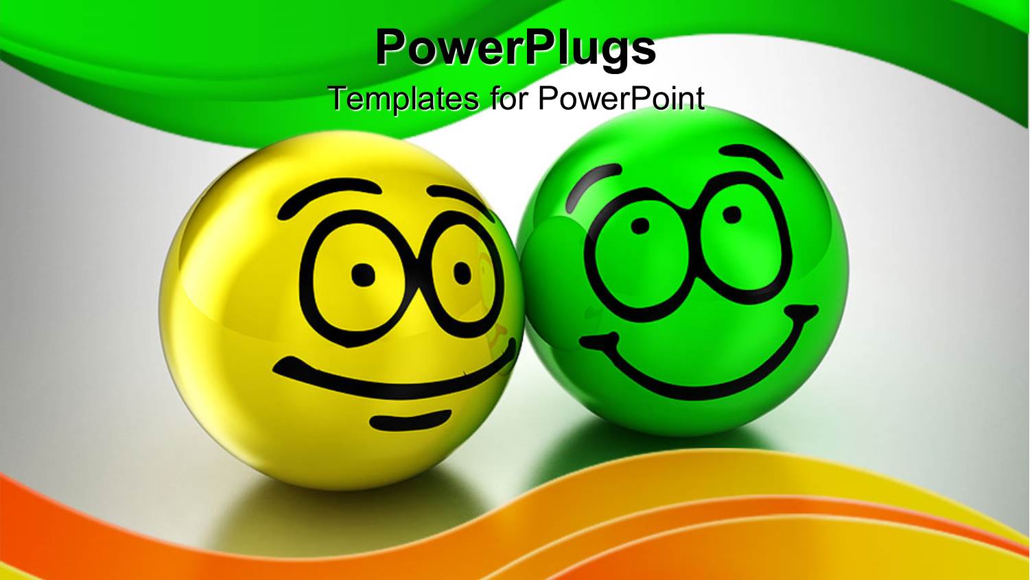 Yellow and Green Sphere with a Smile on the Face