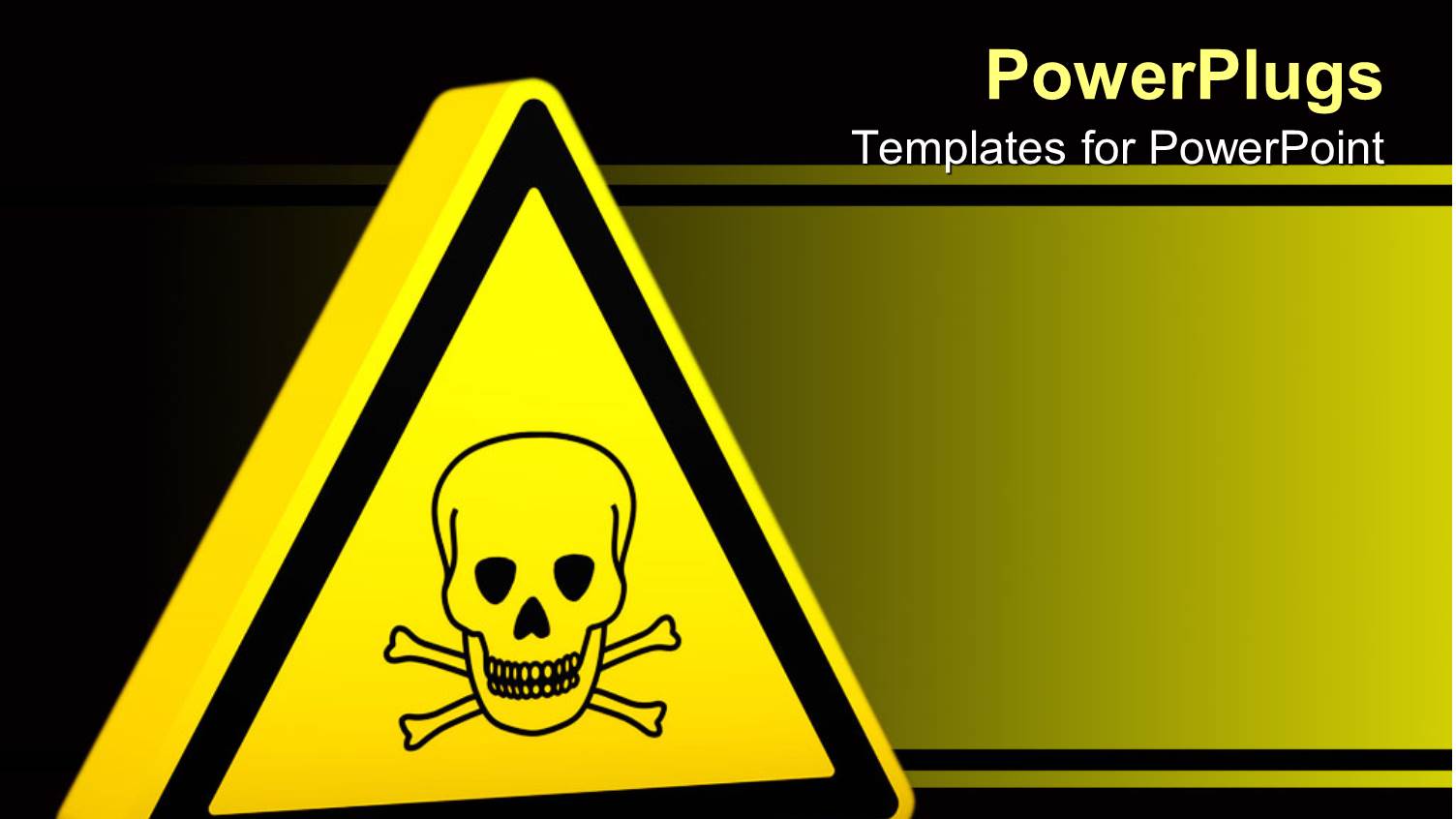 Yellow Hazard Sign with Skeleton