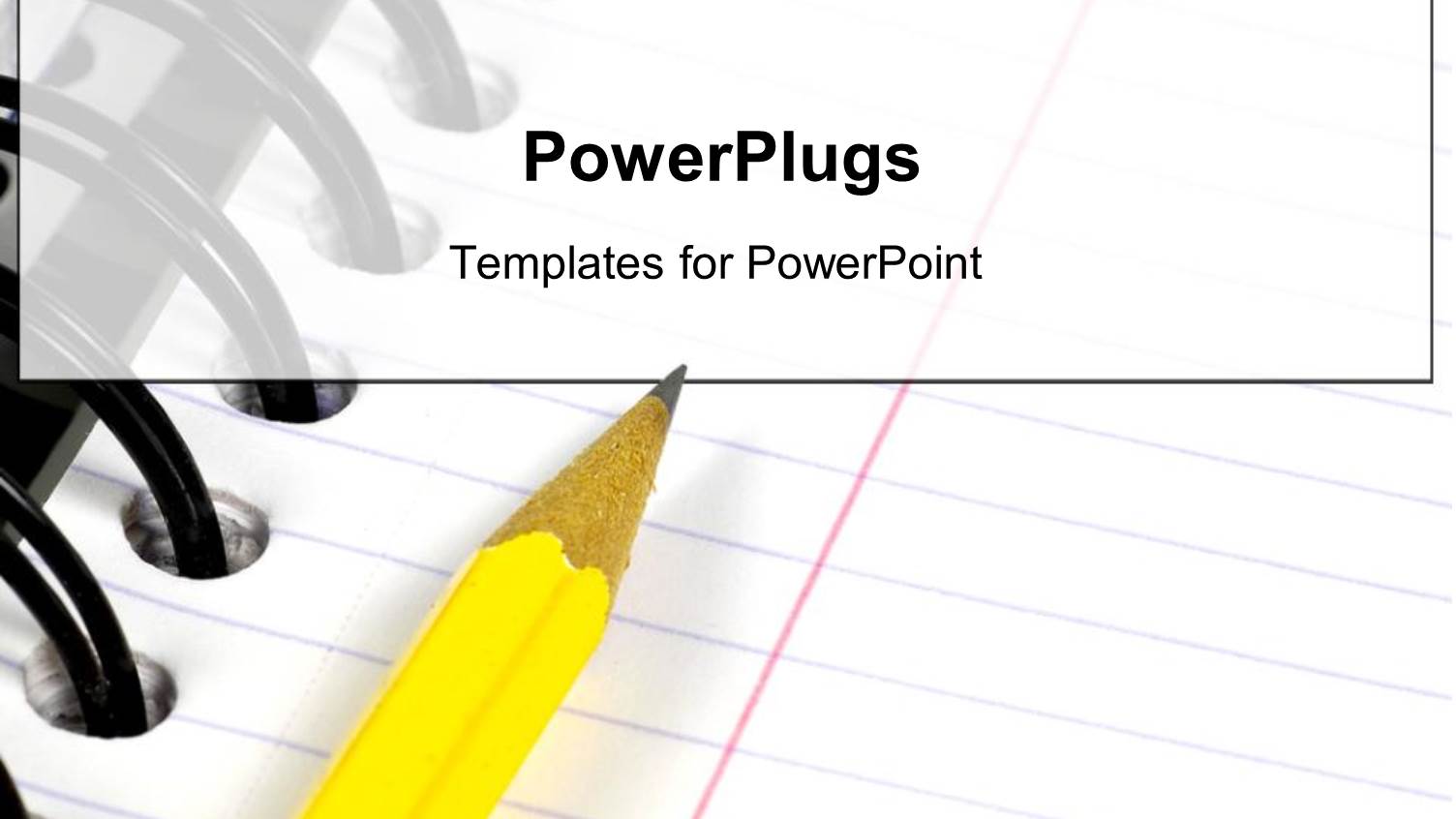 a Yellow Pencil Writing in a Notebook or Binder for School or College as a Metaphor on a White Background