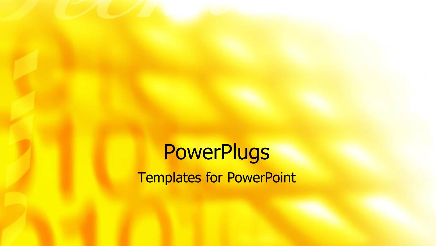 Yellow Technology Word with Binary Codes Fading in the Bright Yellow Background