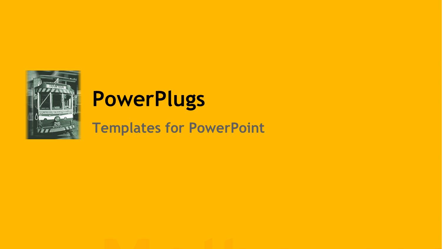 a Yellowish Background and a Tram in it