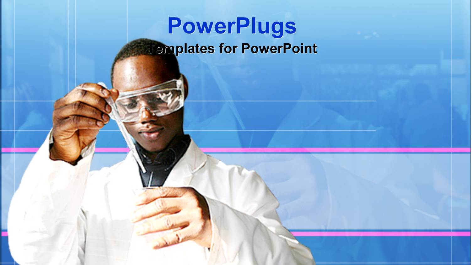 Young African Chemistry Student Performing Experiment with Pink Substance in Beaker