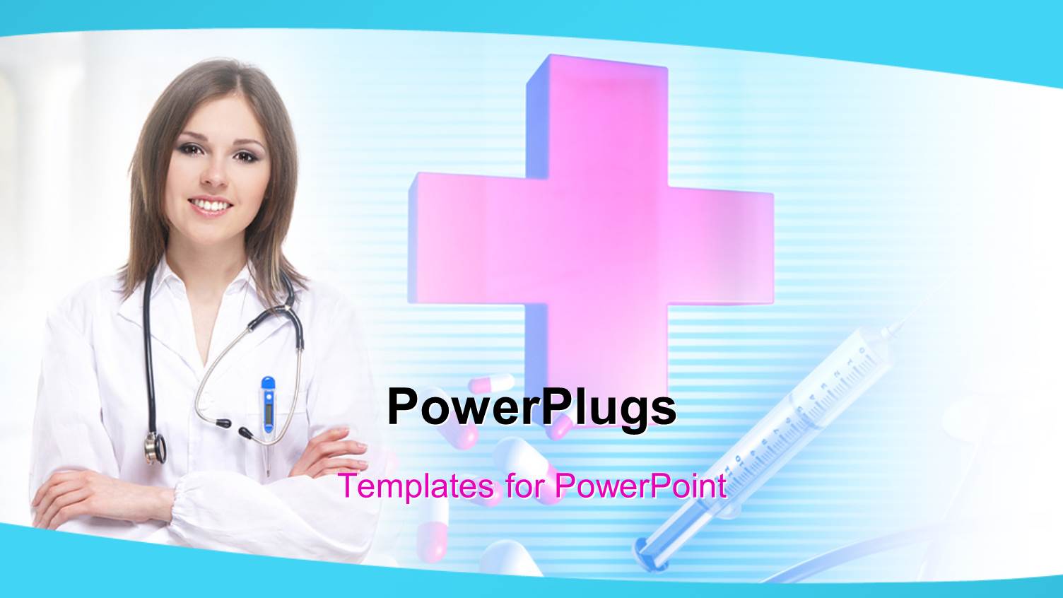 a Pretty Female Nurse with a big Red Cross