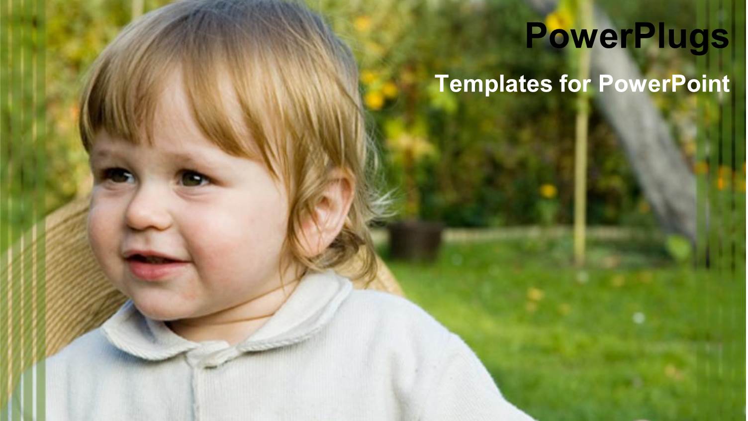 a Young Baby Smilling with a Wide Green Field Behind her