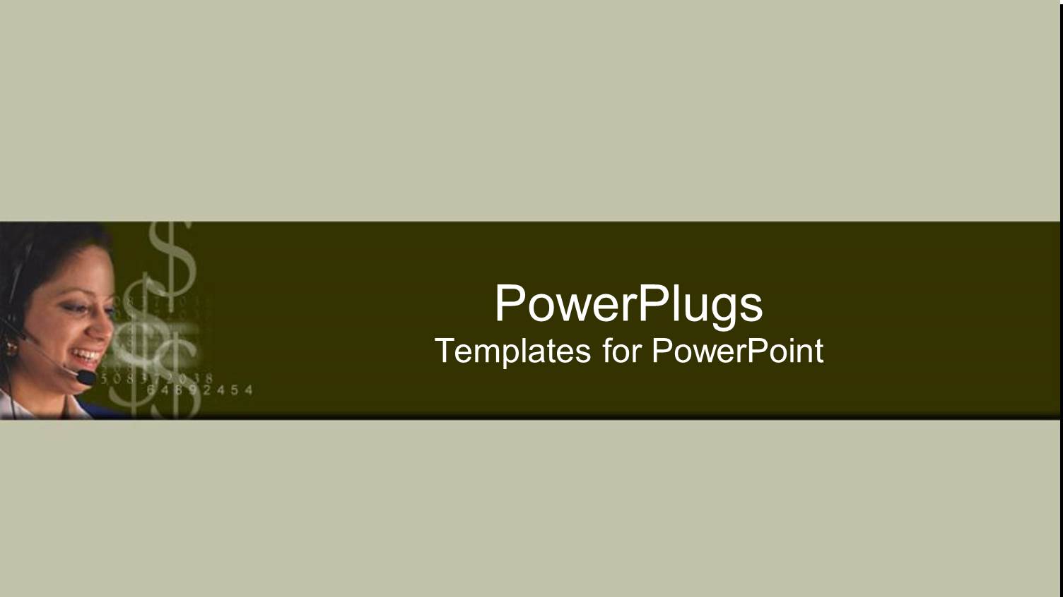 Young Happy Customer Support Woman with Dollar Signs on Green Background 