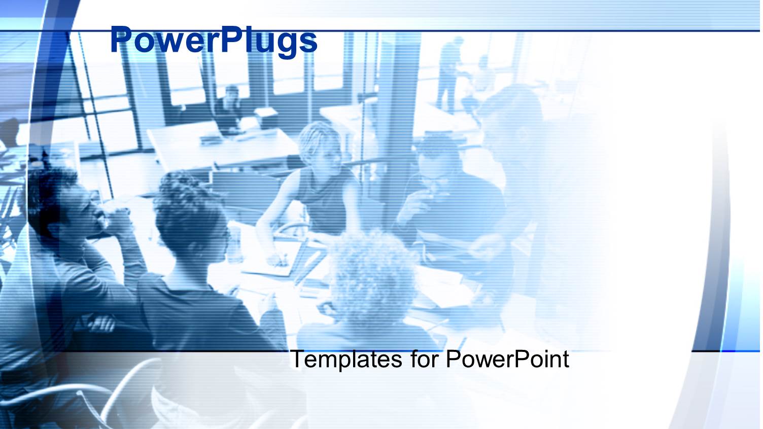 Young People Discussing at Conference Table with Someone Presenting