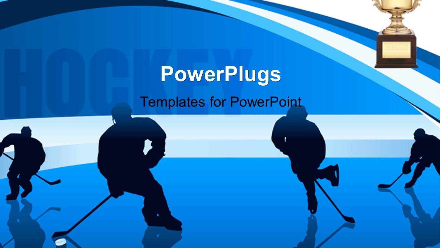 Youth Playing Hockey with Hockey Keyword and Trophy in Background