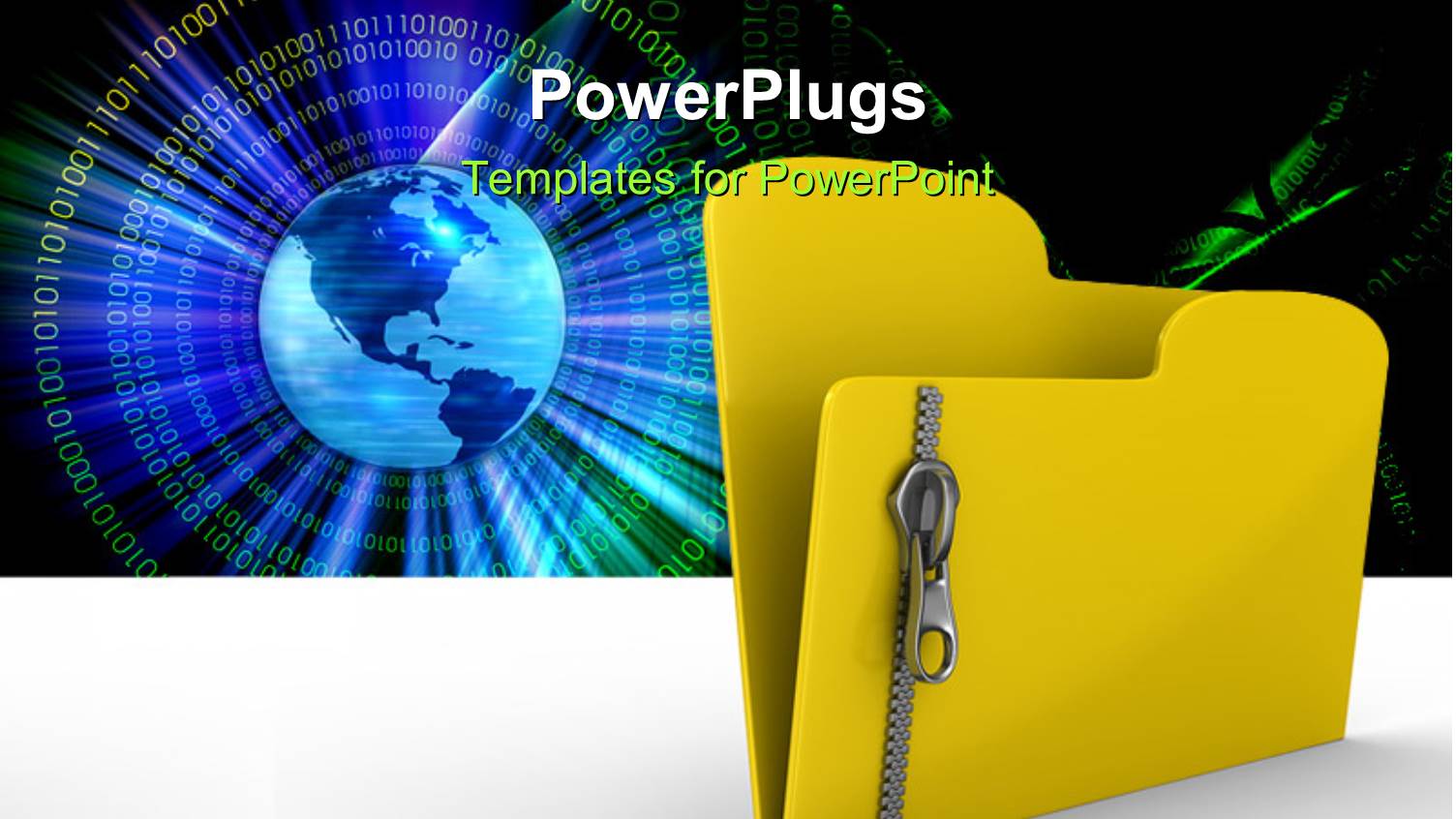 a Zipped File Folder with a Globe in the Background