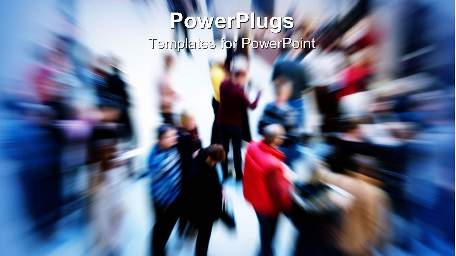 Zoom Effect of Group of People in Public Place