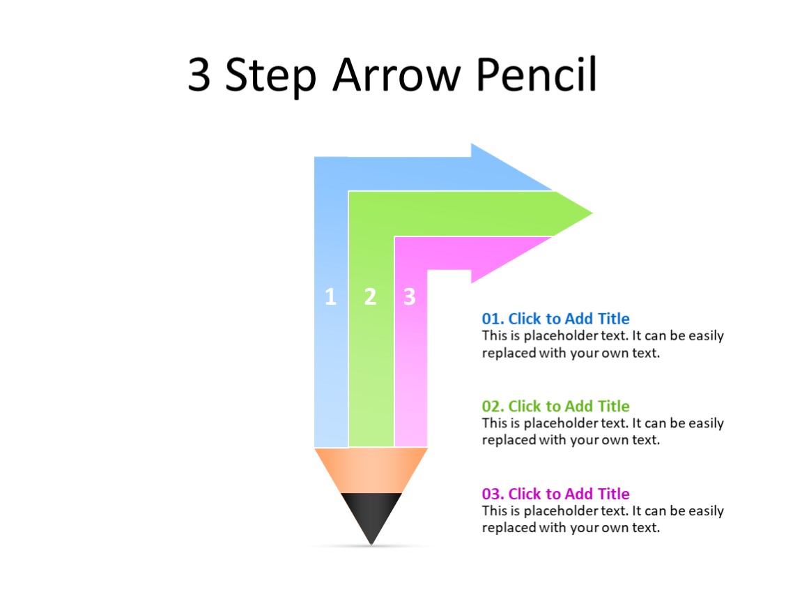 PowerPoint Slide - Step Diagram - 3 steps - Multicolor