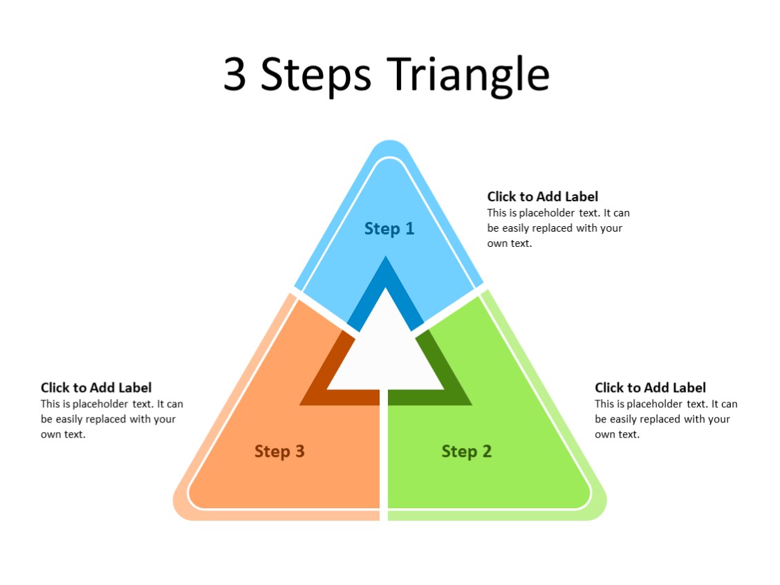 PowerPoint Slide - Steps Diagram - 3 Steps - Multicolor