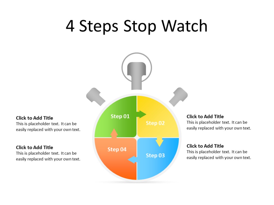 PowerPoint Slide - Steps Diagram - 4 steps - Multicolor