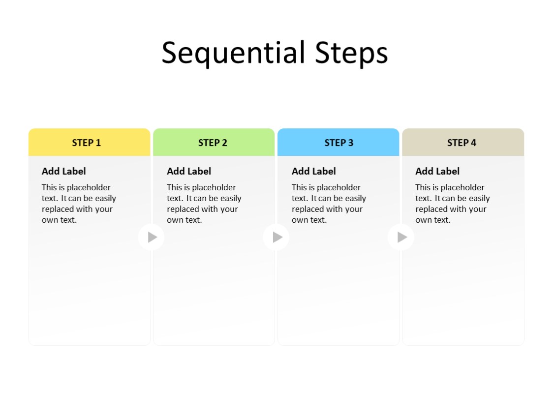 PowerPoint Slide - Steps Diagram - 4 Steps - Multicolor