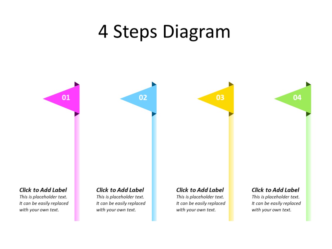 PowerPoint Slide - Steps Diagram - 4 Steps - Multicolor