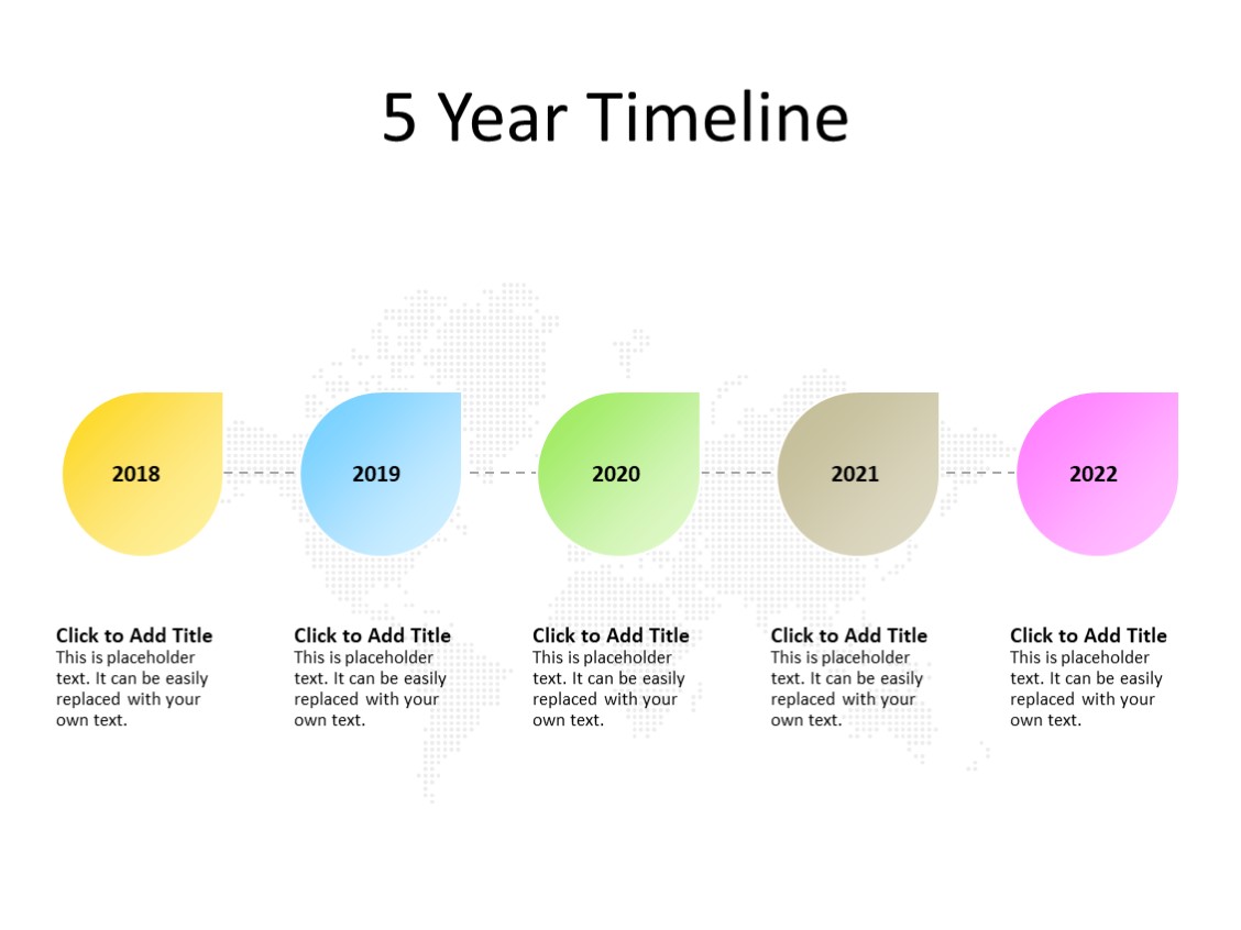 PowerPoint Slide - Steps Diagram - 5 steps - Multicolor