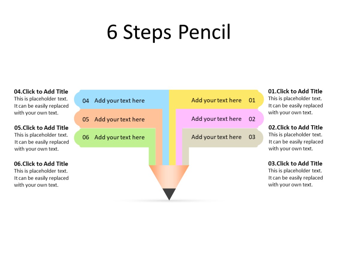 PowerPoint Slide - Steps Diagram - 6 steps - Multicolor