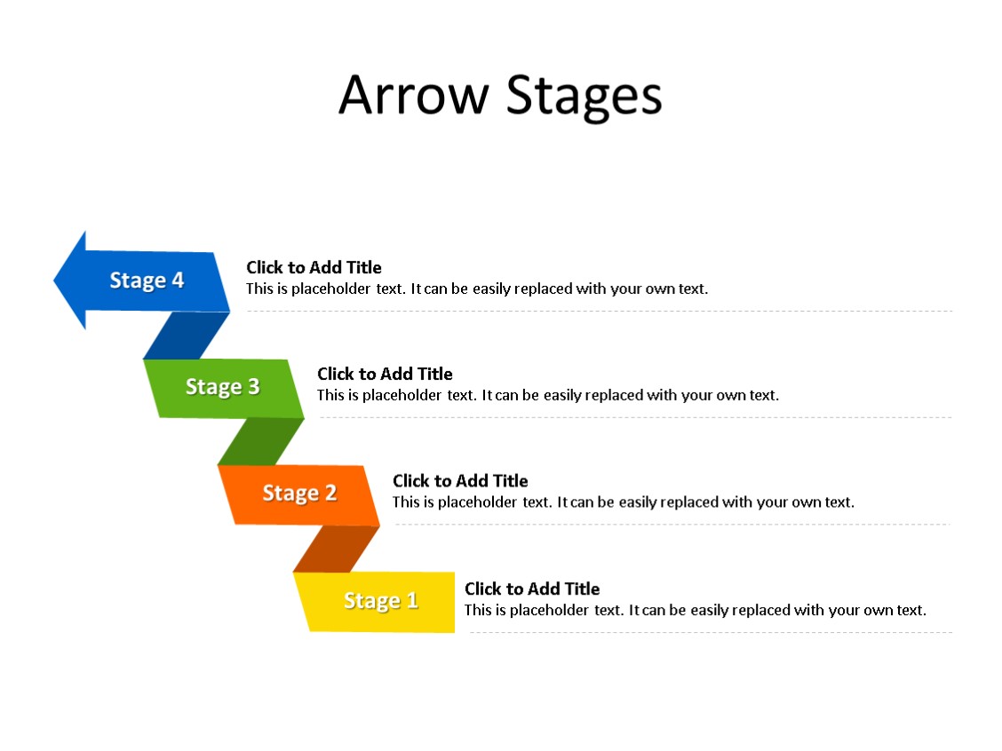 PowerPoint Slide - Stages Diagram - 4 Stages - Multicolor