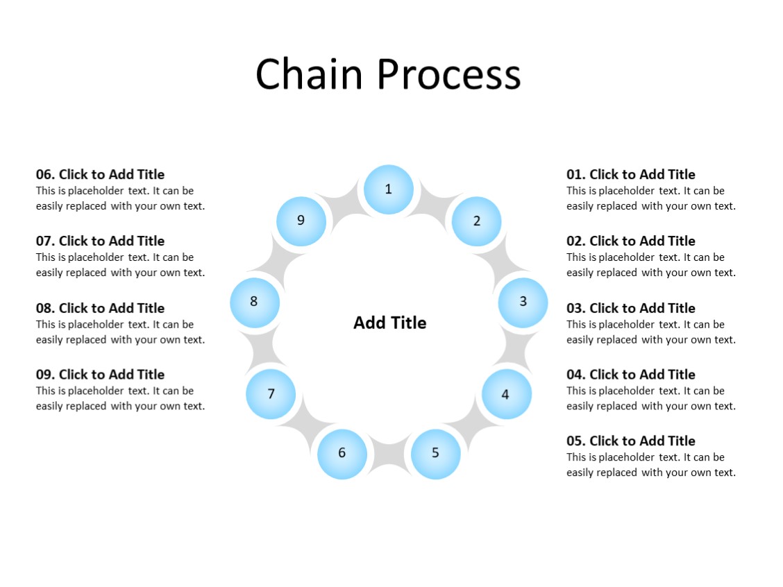 PowerPoint Slide - Steps Diagram - 9 steps - Multicolor