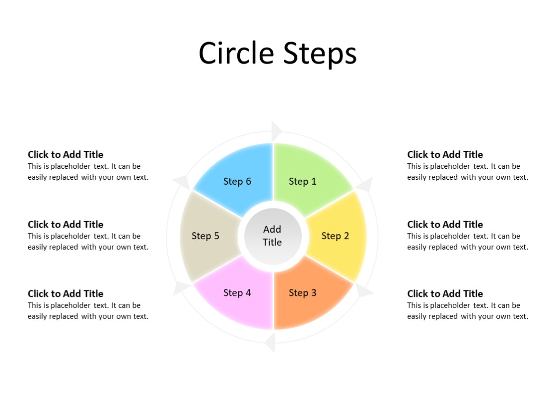 PowerPoint Slide - Steps Diagram - 6 steps - Multicolor