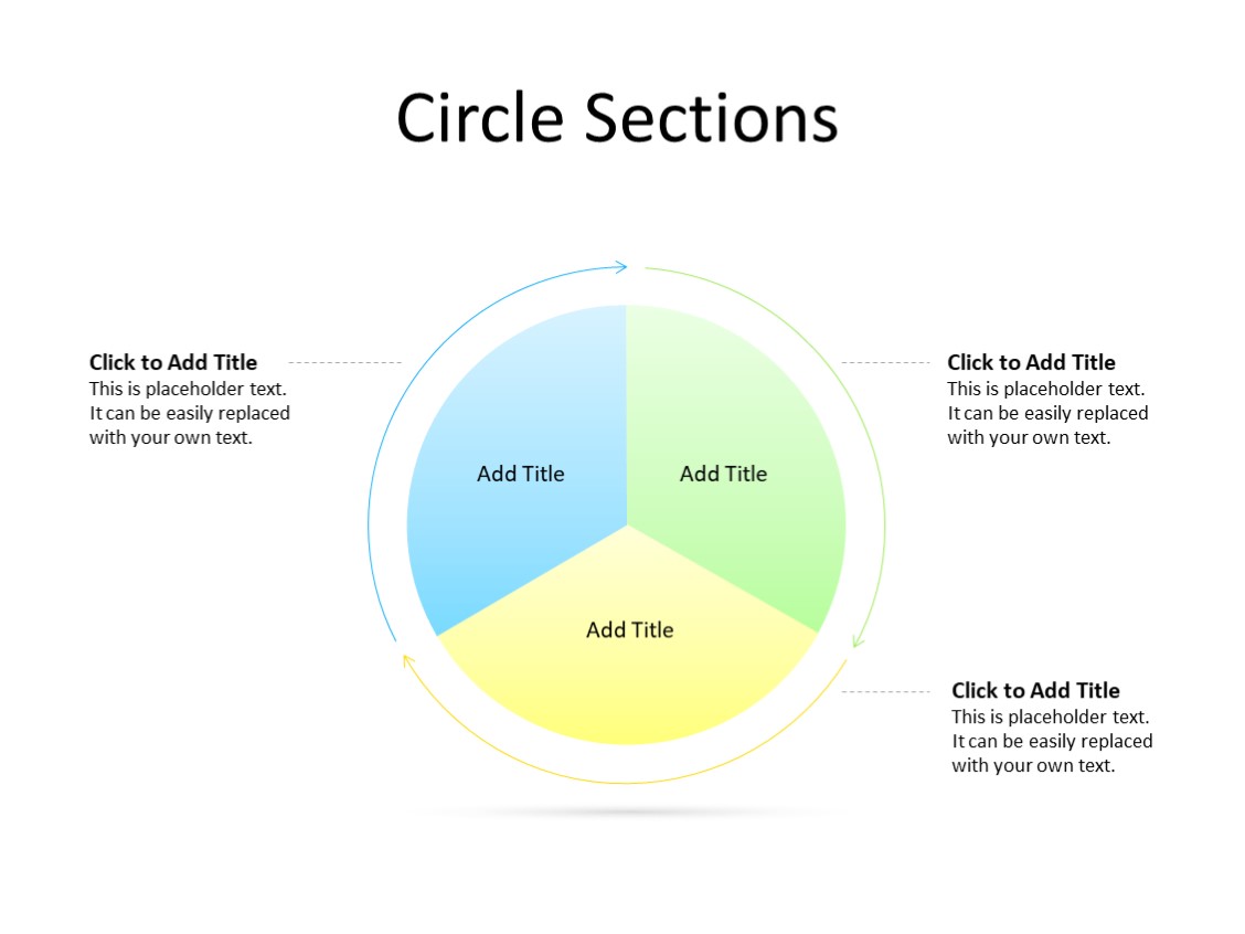PowerPoint Slide - Steps Diagram - 3 Sectors - Multicolor
