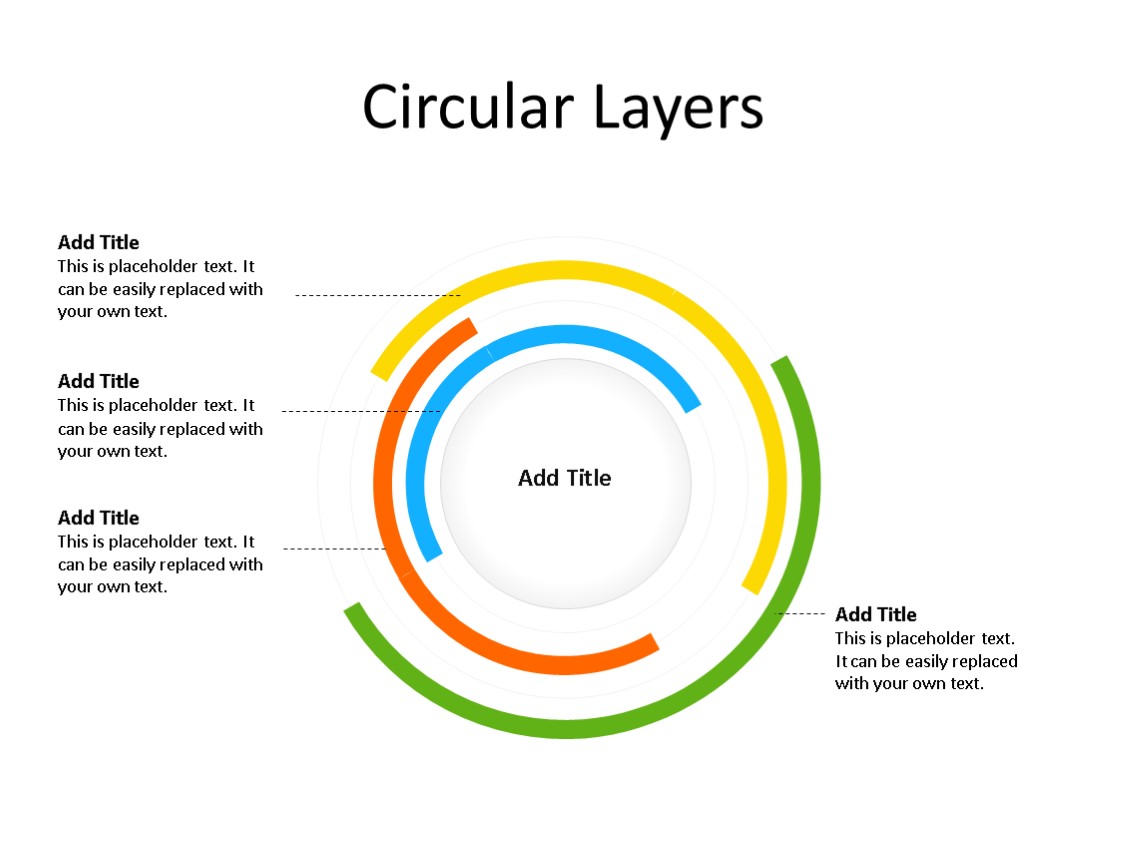 PowerPoint Slide - Layer Diagram - 4 Layers - Multicolor