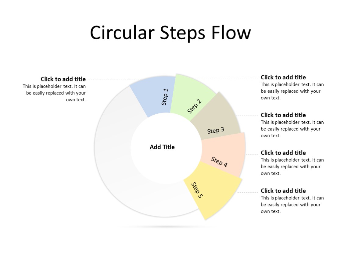 PowerPoint Slide - Steps Diagram - 6 sectors - Multicolor