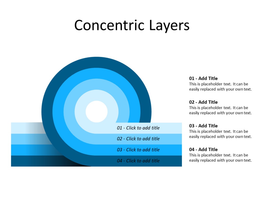 PowerPoint Slide - Circular Steps Diagram - 5 circles - Multicolor