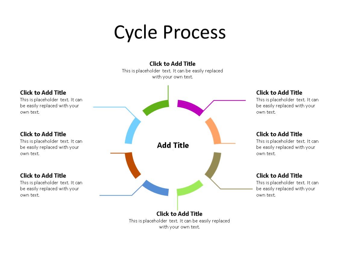 PowerPoint Slide - Step Diagram - 8 Steps - Multicolor