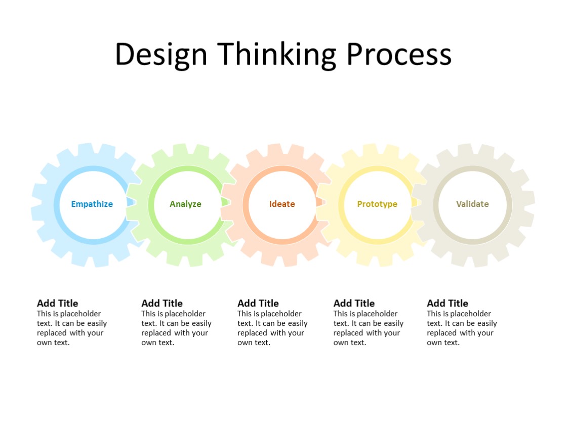 PowerPoint Slide - workflow diagram - 5 steps - Multicolor
