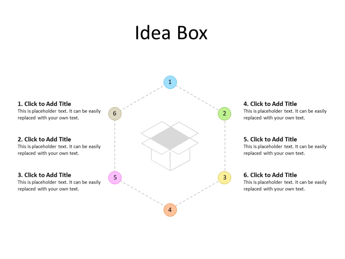 PowerPoint Slide - Steps Diagram - 6 steps - Multicolor