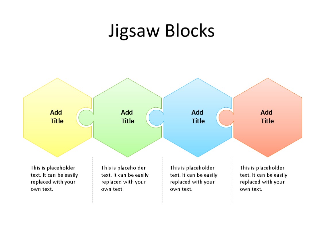PowerPoint Slide - Puzzle Diagram - 4 Pieces - Multicolor