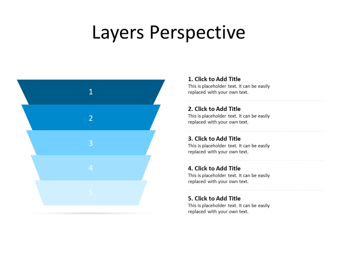 PowerPoint Slide - Layer diagram - 4 layers - Multicolor