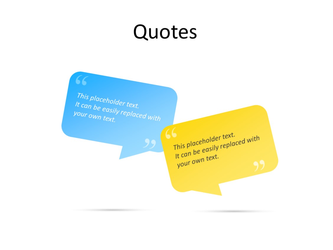 PowerPoint Slide - Quotes - 2 quotes - Multicolor