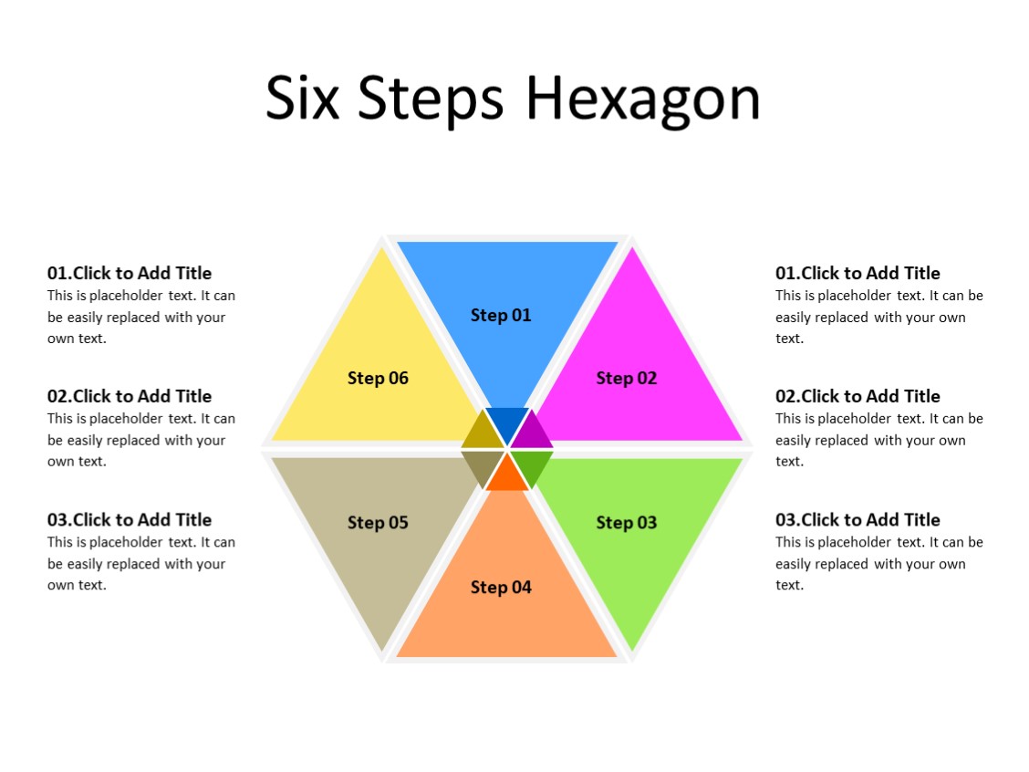 PowerPoint Slide - Steps Diagram - 6 steps - Multicolor