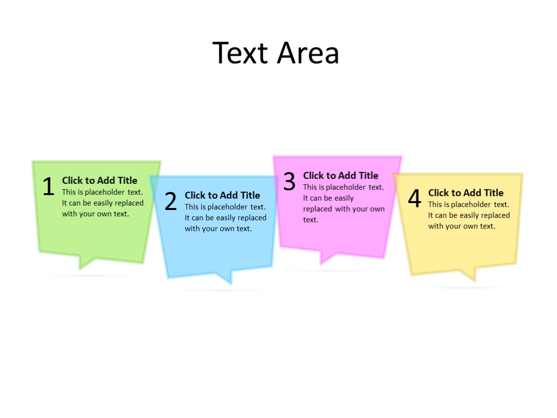 PowerPoint Slide - Text Boxes - 4 Boxes - Multicolor