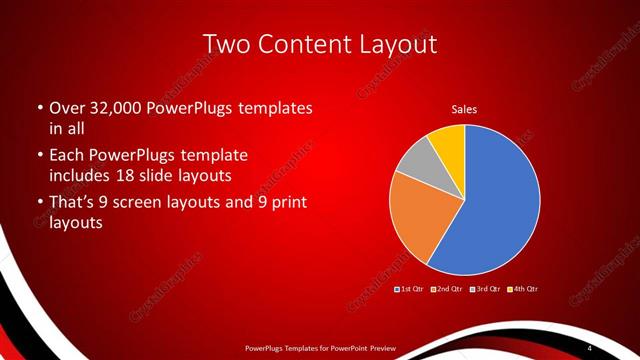Two Content presentation slide layout
