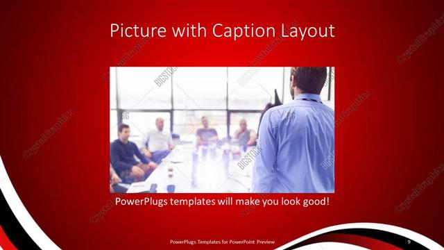 Picture with Caption presentation slide layout