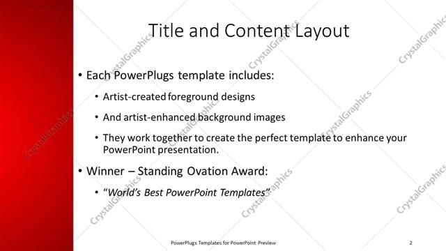 Title and Content presentation slide layout