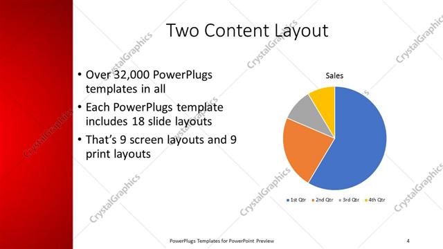 Two Content presentation slide layout