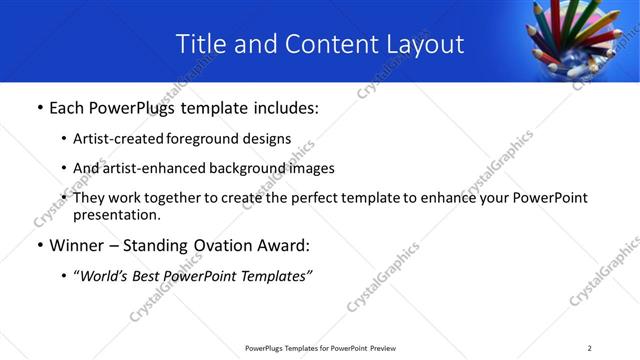 Title and Content presentation slide layout