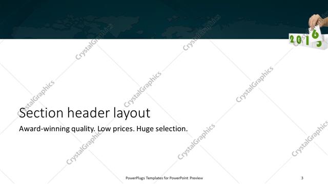 Section Header presentation slide layout