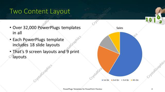 Two Content presentation slide layout