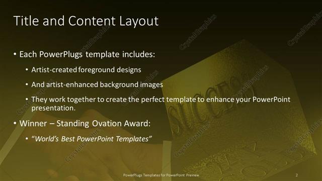 Title and Content presentation slide layout